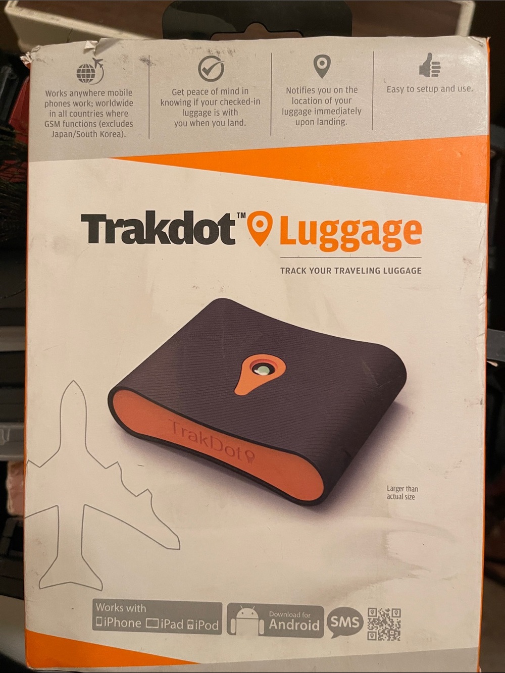 Luggage Tracker - Black & Orange